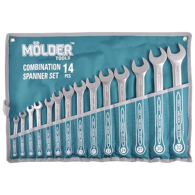 Набір ключів комбінованих MOLDER CR-V 8-32 мм 14 шт (MT58114) MT58114 фото