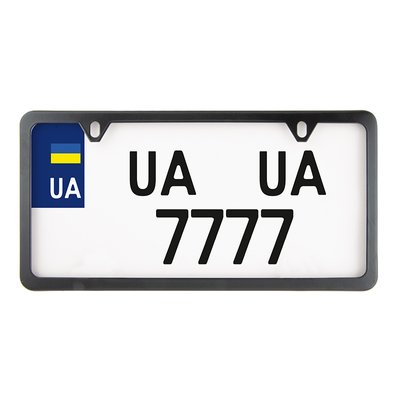 Рамка для номерного знака нержавеющая сталь черный мат USA TYPE Car Life (NH480) NH480 фото