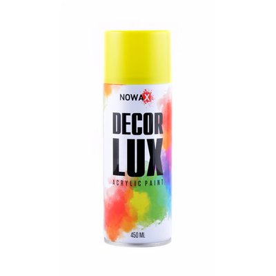 Акриловая краска желтая NOWAX Decor Lux (1023) 450мл NX48020 фото