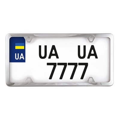 Рамка для номерного знаку нержавіюча сталь хром USA TYPE Car Life (NH450) NH450 фото
