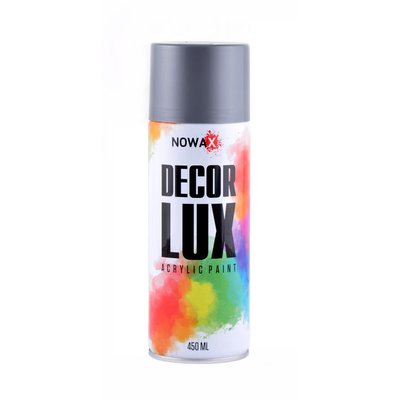 Акрилова фарба глянсова срібно-сіра NOWAX Decor Lux (9022) 450мл NX48016 фото