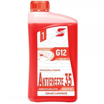 Антифриз S-POWER Antifreeze 35 G12 Red (1 кг) SP-35G12R-1KG-CAN-SPI фото