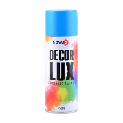 Акрилова фарба глянсова світло-блакитна NOWAX Decor Lux (5012) 450мл NX48031 фото