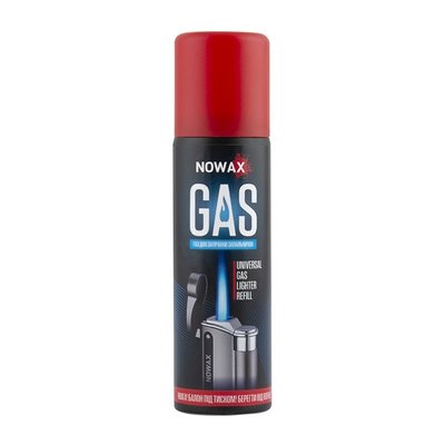 Газ для заправки всіх типів багаторазових запальничок ʺGASʺ, TM NOWAX, 90 мл (40шт/уп) NX74728 фото