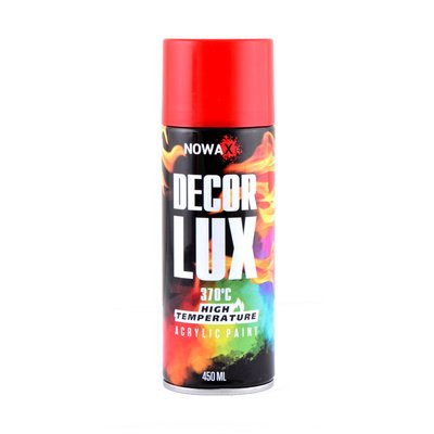 Акрилова фарба високотемпературна червона NOWAX Decor Lux (3000) 370°C 450мл NX48040 фото