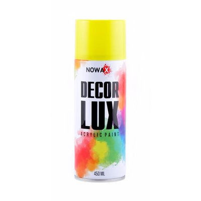 Акрилова флуоресцентна жовта фарба NOWAX Decor Lux 450мл NX48045 фото