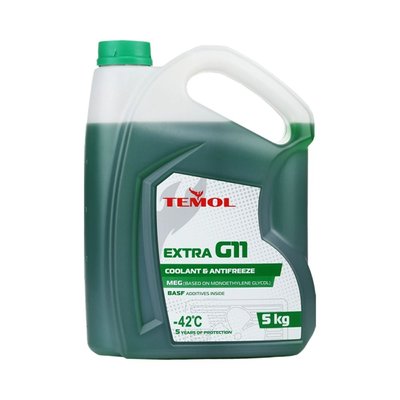 Рідина охолоджуюча TEMOL Antifreeze Extra G11 Green (5 кг) T-EXTRAG11G-5L фото