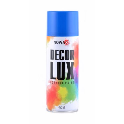 Акриловая глянцевая краска синяя NOWAX Decor Lux (5017) 450мл NX48033 фото