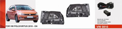 Фари дод. модель VW Polo 6 2017-21/VW-0810/H8-12V35W+LED-6W/6W/FOG+DRL+TURN/eл.проводка VW-0810 3в1 фото