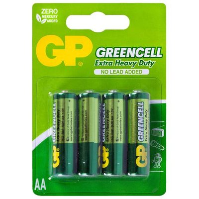 Батарейка GP GREENCELL 1.5V солевая 15G-2UE4, R6, АА 4891199000133 фото