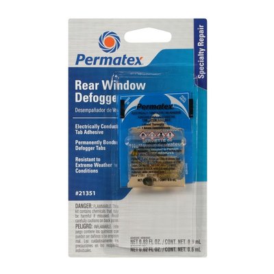 Набор Permatex для ремонта контакта обогревателя заднего стекла Rear Window Defogger Electrically Conductive Tab Adhesive (21351) 21351 фото