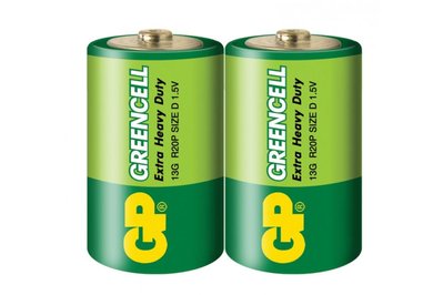 Батарейка GP GREENCELL 1.5V солевая 15G-S2, R20, D 4891199000072 фото