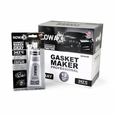 Сірий герметик силіконовий прокладок NOWAX Gasket Maker Gray NX36309 фото