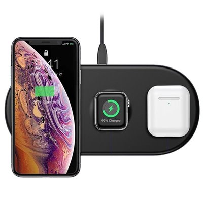 Бездротовий зарядний пристрій 3в1 Baseus 18 Вт Wireless Charger Smart для Iphone Apple watch Airpods (WX3IN1-01) WX3IN1-01 фото