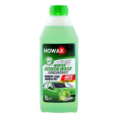 Зимовий омивач скла концентрат Lime/ NOWAX Winter Screen Wash concentrate -80°C 1L Lime NX01170 фото