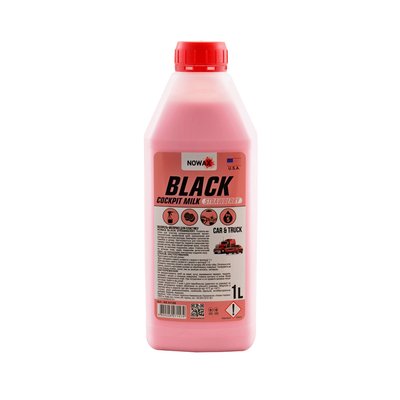 Поліроль молочко для пластику 1 л концентрат NOWAX BLACK Cockpit Milk з ароматом Полуниці (NX01188) NX01188 фото