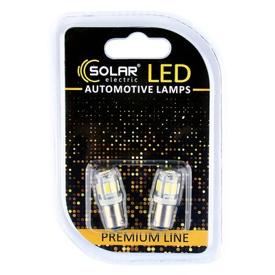 Світлодіодні LED автолампи SOLAR Premium Line 12V T8.5 BA9s 9SMD 5730 white блістер 2шт (SL1335) SL1335 фото
