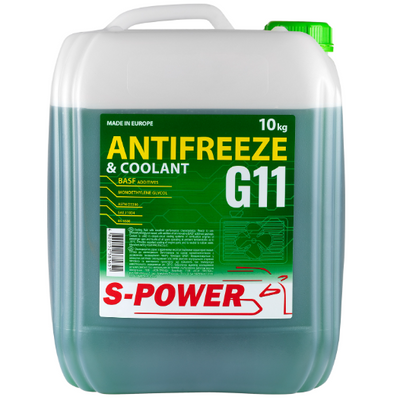 Антифриз S-POWER Антифриз G11 Зелений (10 кг) SP-G11G-10L-CAN фото