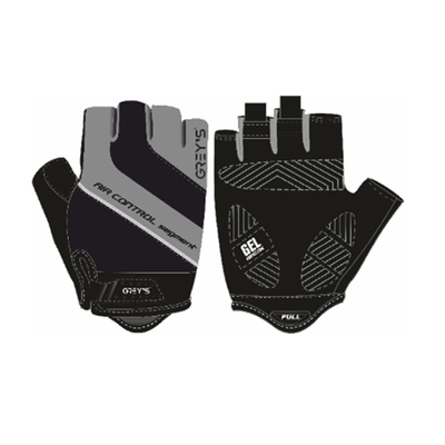Перчатки GREY'S с коротким пальцем, гелевые вставки, цвет черный/серый, размер M (100шт/уп) GR18352 фото