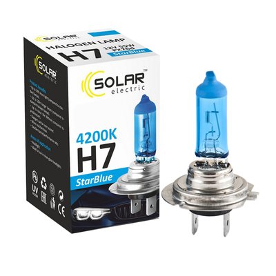 Галогенна лампа Solar H7 12V 55W PX26d StarBlue 4200K (1247S2) 1247S2 фото