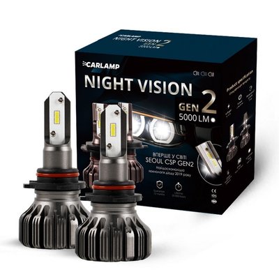 Світлодіодні автолампи H10 Carlamp Night Vision Gen2 Led для авто 5500K 5000 Lm (NVGH10) NVGH10 фото
