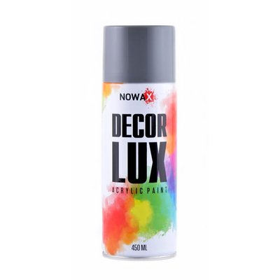 Акриловая краска глянцевая светло серая NOWAX Decor Lux (7001) 450мл NX48017 фото