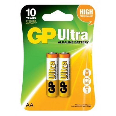 Батарейка GP ULTRA ALKALINE 1.5V 24AU-U4 лужна, LR6, АА 4891199027581 фото