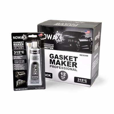 Чорний герметик силіконовий прокладок NOWAX Gasket Maker Black NX35309 фото