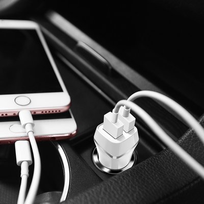 Автомобильное зарядное устройство для Borofone BZ2 2USB 2.4A с кабелем Lightning 1м (BZ2+iPhone) BZ2+iPhone фото