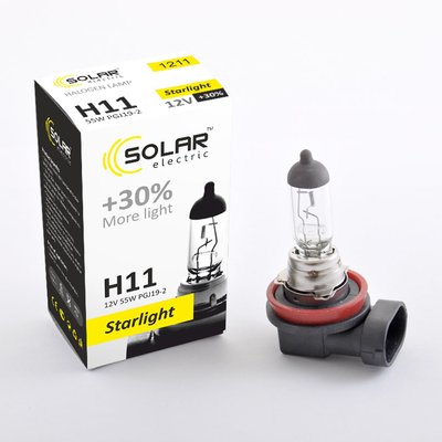 Галогеновая лампа Solar H11 StarLight +30% 70W 24V (2411) 2411 фото