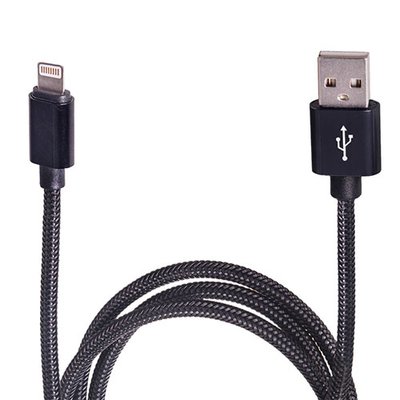 Кабель USB - Apple (Black) (100) Bk фото