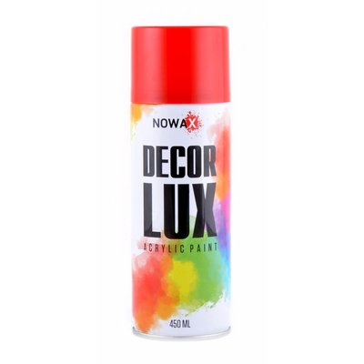 Акриловая краска глянцевая красная NOWAX Decor Lux (3020) 450мл NX48022 фото