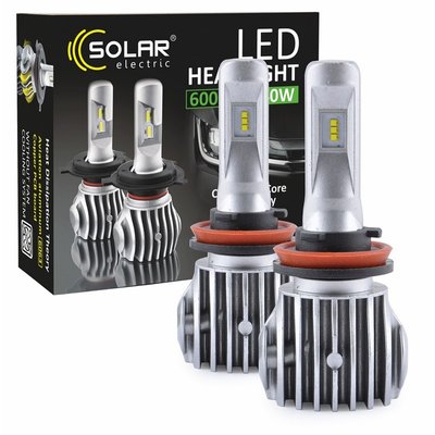 Світлодіодні лампи LED SOLAR H11 CANBUS 12/24V 6500K 6000Lm 50W Cree Chip 1860 (8611) 8611 фото