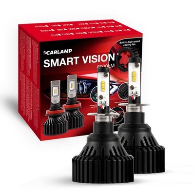 Светодиодные автолампы H3 CARLAMP LED Smart Vision Led для авто 6500 K 8000 Lm (SM3) SM3 фото