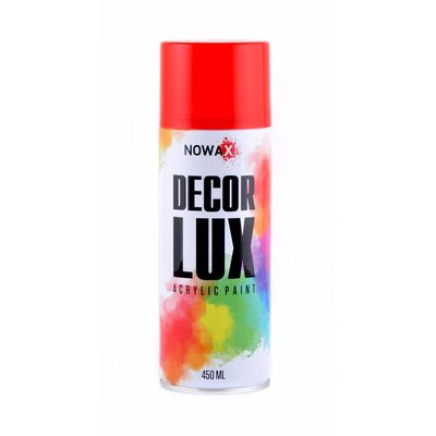 Акриловая краска глянцевая сигнально-красная NOWAX Decor Lux (3001) 450мл NX48023 фото