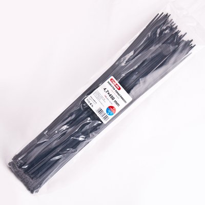 Хомути пластикові CARLIFE 4,8x450 мм Чорні BL48x450 фото