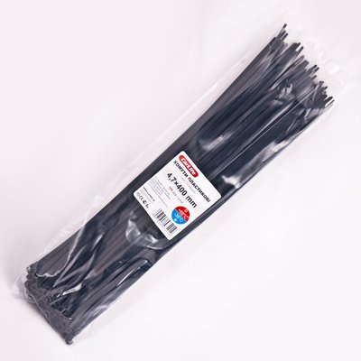 Хомути пластикові CARLIFE 4,8x400 мм Чорні BL48x400 фото