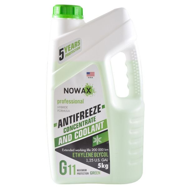 Антифриз NOWAX G11 концентрат зелений 5 кг (NX05005) NX05005 фото