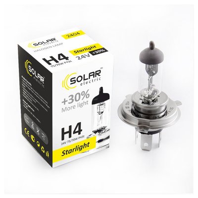 Галогенова лампа SOLAR H4 +30% 24V 2404 2404 фото