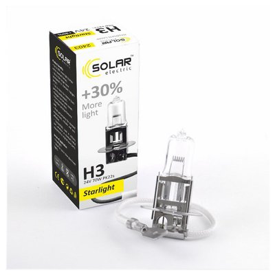 Галогенова лампа SOLAR H3 +30% 24V 2403 2403 фото