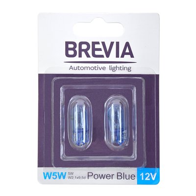 Brevia W5W 12V Blue (блистер) 12328B2 фото