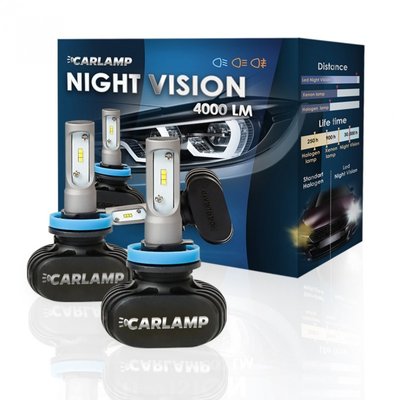 Світлодіодні автолампи H1 CARLAMP Night Vision Led для авто 4000 Lm 6000 K (NVH1) NVH1 фото