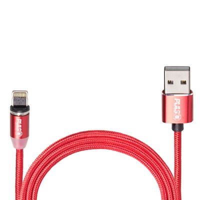 Кабель магнітний PULSO USB - Lightning 2,4А, 1m, red (тільки зарядка) MC-2301L RD фото